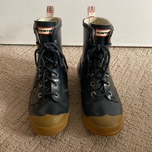 Hunter Lace up rain boots size 7